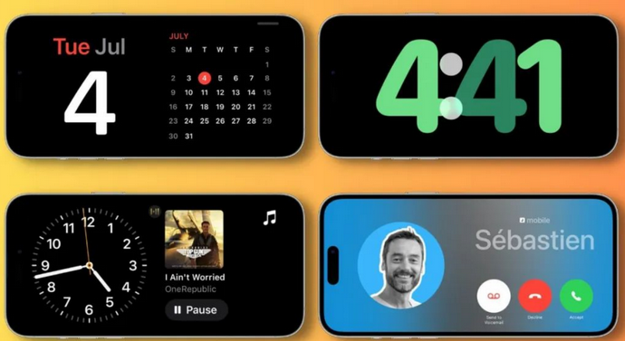 宁德苹果手机维修分享iOS17横屏充电待机显示有什么好处 